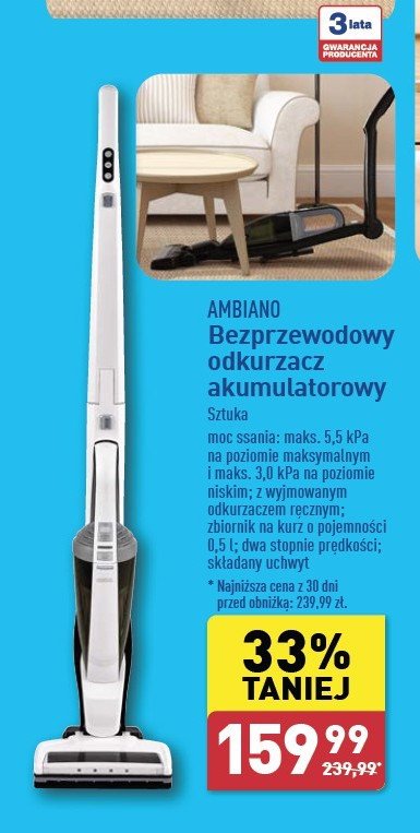 Odkurzacz akumulatorowy AMBIANO promocja