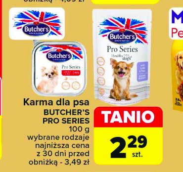 Karma dla psa z jagnięciną i groszkiem Butcher's pro series promocja