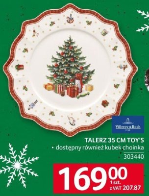 Talerz 35 cm Toy's dostępny również kubek choinka promocja w Selgros