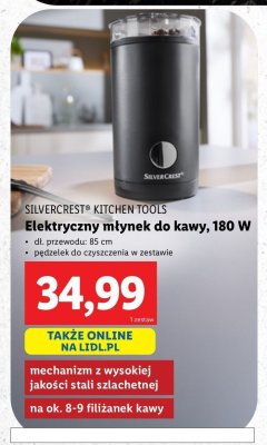 Elektryczny młynek do kawy 180 w Silvercrest promocja
