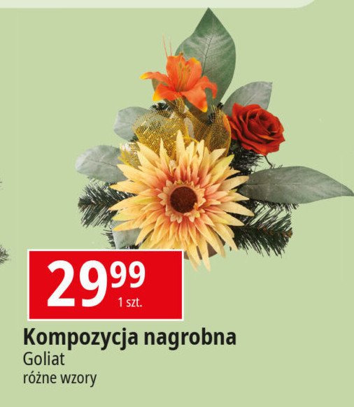 Kompozycja nagrobna Goliat promocja w Leclerc