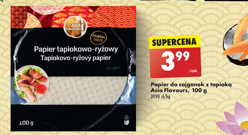 Papier do sajgonek z tapioką Asia flavours promocja