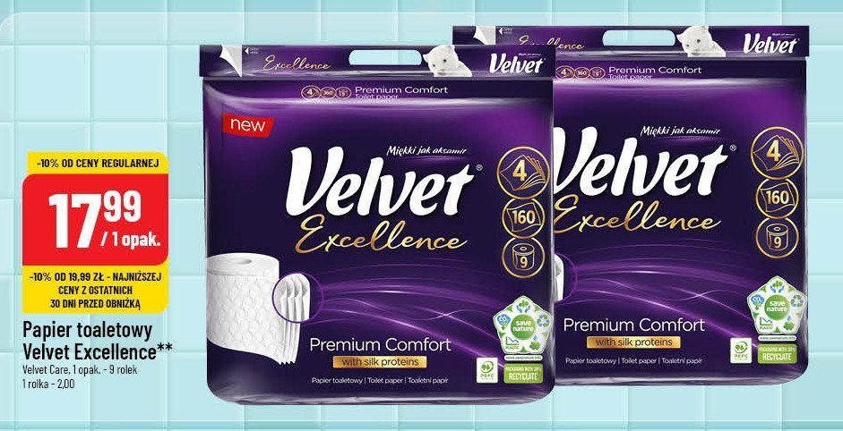 Papier toaletowy Velvet excellence promocja