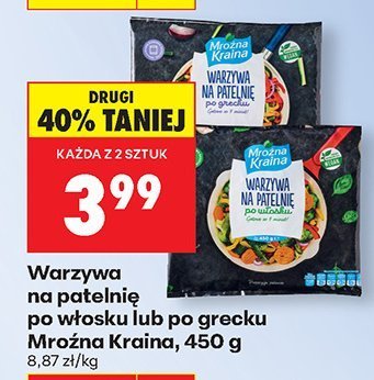 Warzywa na patelnię po wiosku lub po grecku Mrożna Kraina, 450 g promocja w Biedronka