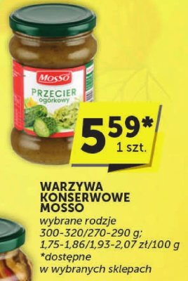 Warzywa konserwowe Mosso wybrane rodzaje 300-320/270-290 g promocja w ABC