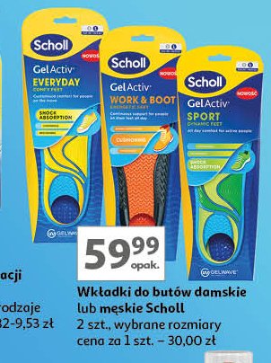 Wkładki do obuwia codziennego damskie Scholl gel activ promocja