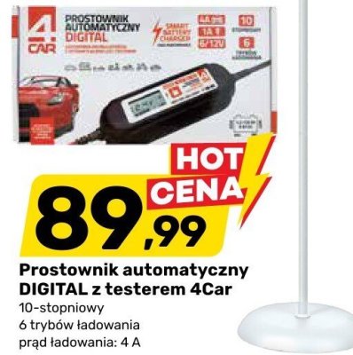 Prostownik automatyczny DIGITAL z testerem 4Car promocja w Bricomarche