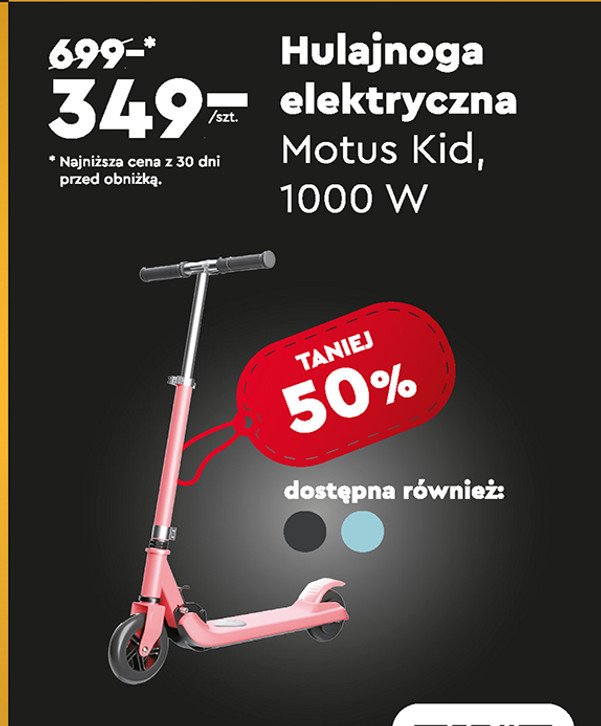 Hulajnoga elektryczna kid 100 w Motus promocja