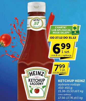 Ketchup Heinz łagodny wybrane rodzaje promocja w Groszek