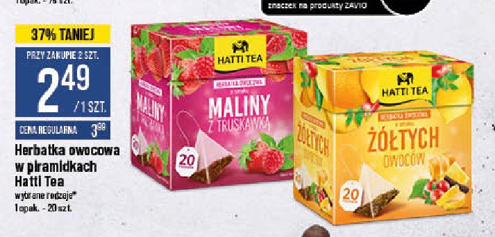 Herbata malina i truskawka Hatti tea promocja