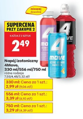 Napój izotoniczny 4Move 330ml/556ml/750ml promocja w Biedronka
