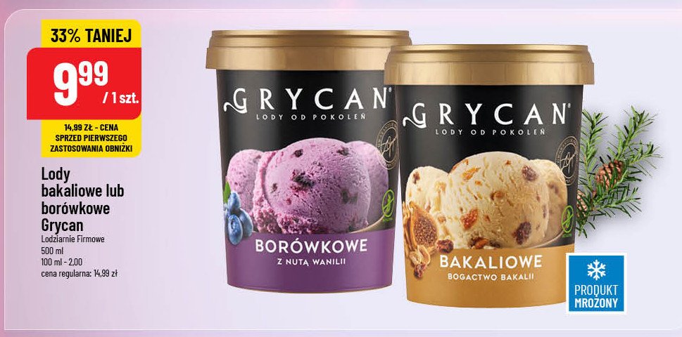 Lody bakaliowe Grycan promocja w POLOmarket