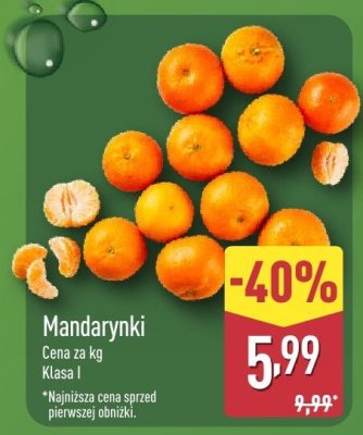 Mandarynki siatka Świeże jesz promocja w Aldi