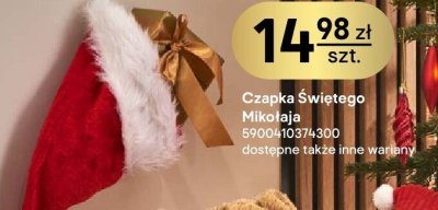 Czapka Świętego Mikołaja promocja w Castorama