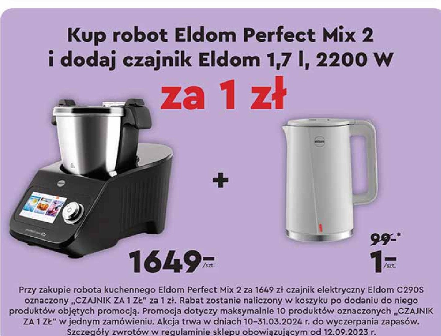 Robot wielofunkcyjny perfect mix 2 Eldom promocja