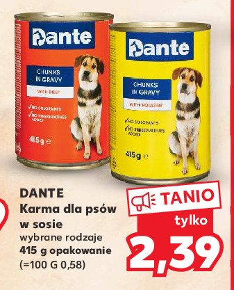 Karma dla ps贸w kurczak Dante promocja