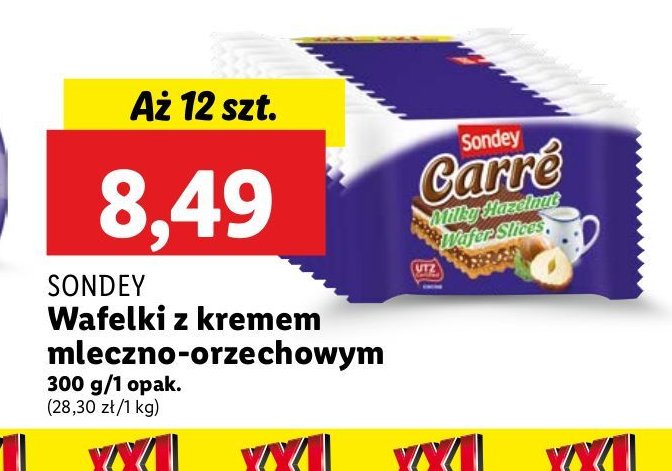 Wafelki carre Sondey promocja