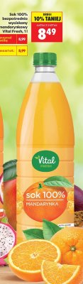 Sok 100% bezpośrednio wyciskany mandarynkowy promocja w Biedronka