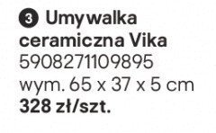 Umywalka ceramiczna Vika promocja w Castorama