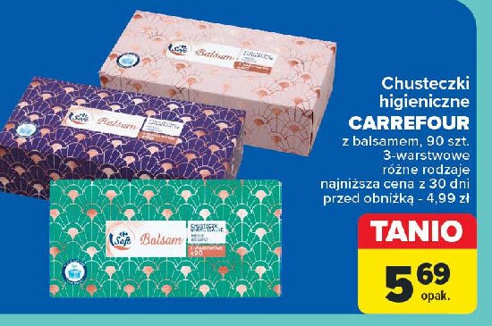 Chusteczki uniwersalne balsam Carrefour soft promocja