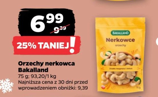 Orzechy nerkowca Bakalland promocja w Netto