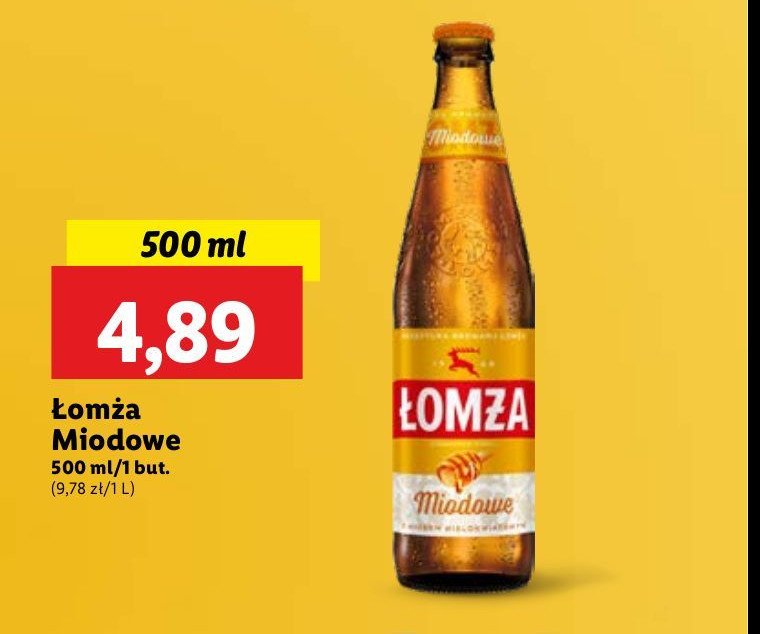 Piwo Łomża miodowe promocja w Lidl