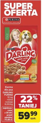 Karma dla psa DARLING PURINA promocja w Carrefour Market