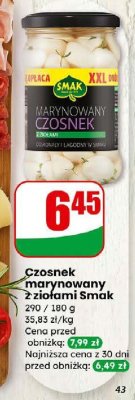 Czosnek marynowany z ziołami Smak promocja w Dino