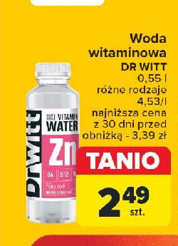 Napój z cynkiem Dr witt vitamin water promocja