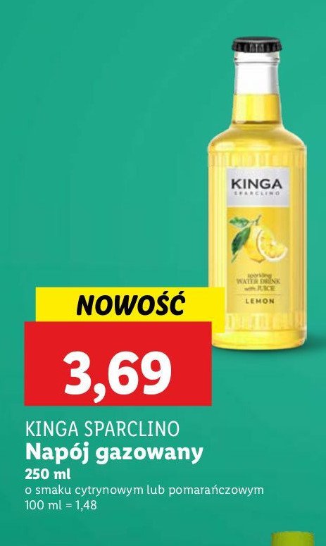 Woda lemon Kinga sparclino promocja