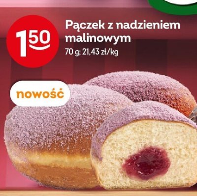 Pączek z nadzieniem malinowym promocja w Żabka