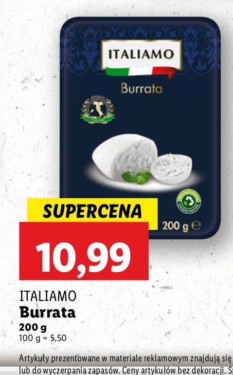 Ser burrata Italiamo promocja