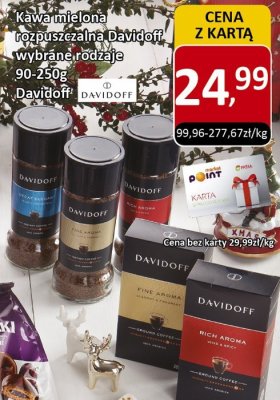 Kawa mielona rozpuszczalna Davidoff wybrane rodzaje 90-250g promocja w Market Point