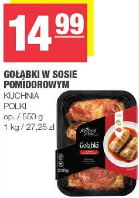 Gołąbki w sosie pomidorowym Kuchnia Polki promocja w SPAR