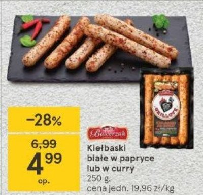 Kiełbaski białe w papryce Balcerzak promocja