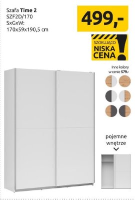 Szafa Time 2 SZF2D/170 promocja w Black Red White