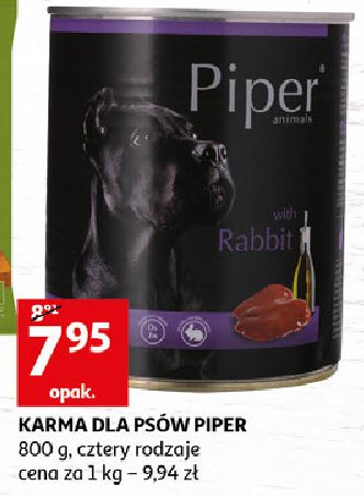 Karma mokra dla psa z królikiem Dolina noteci piper promocja