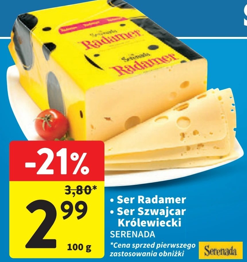 Ser szwajcar królewiecki Serenada promocja w Intermarche