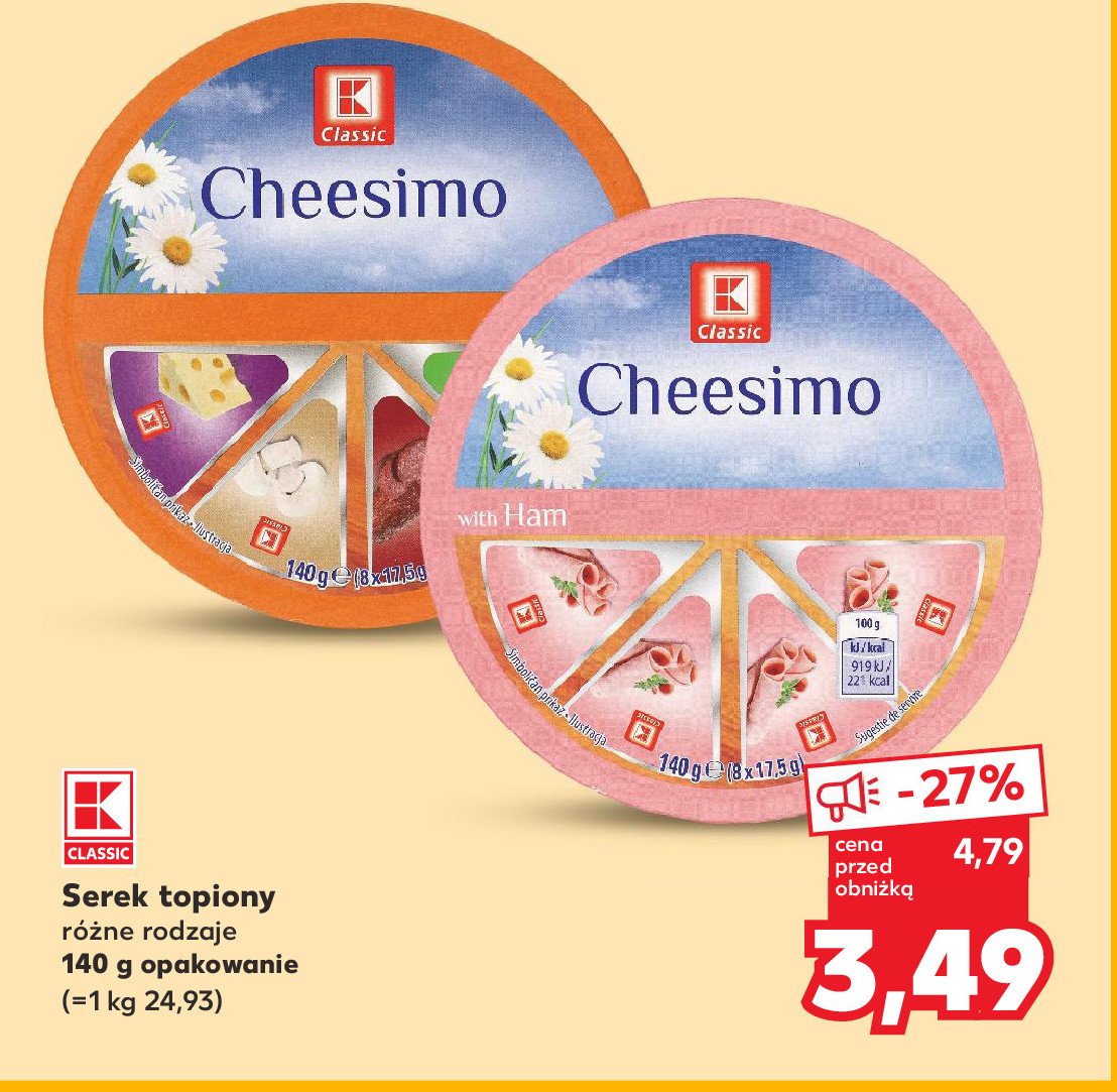 Ser topiony z szynką K-classic cheesimo promocja