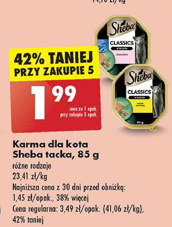 Karma dla kota z łososiem Sheba classics promocja