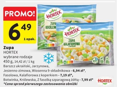 Zupa HORTEX wybrane rodzaje promocja w Intermarche