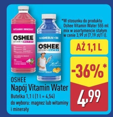Napój Vitamin Water Oshee magnez promocja w Aldi