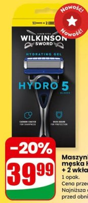 Maszynka do golenia męska Hydro5 ręczna + 2 wkłady  promocja w Dino