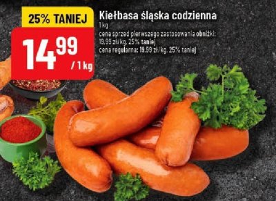 Kiełbasa śląska codzienna promocja w POLOmarket