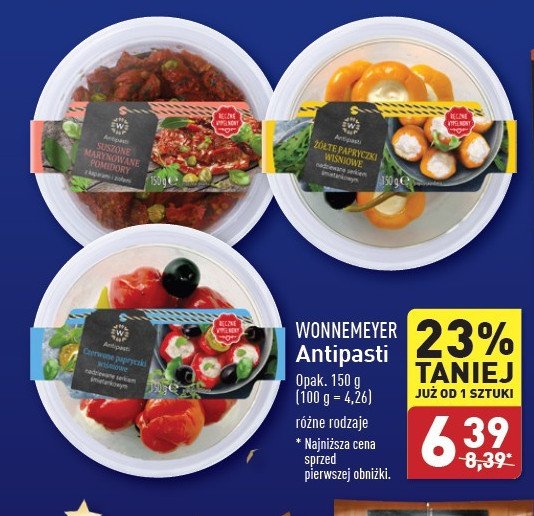 Pomidory suszone marynowane Wonnemeyer feinkost promocja w Aldi