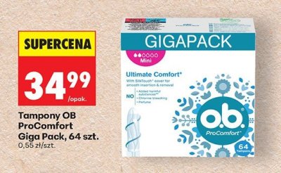 Tampony OB ProComfort Giga Pack promocja w Biedronka