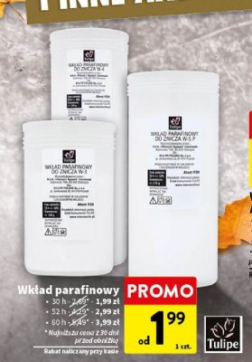 Wkład parafinowy Tulipe 60h promocja w Intermarche