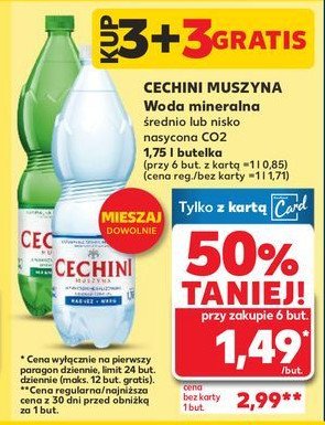 Woda niskonasycona Muszyna cechini promocja w Kaufland