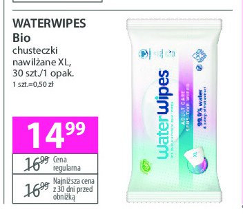 Chusteczki nawilżane xl Waterwipes promocja