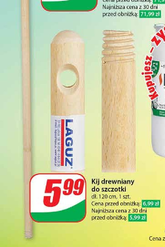 Kij drewniany 120 cm LAGUZ promocja